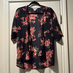 🌹FREE Dizzy Gal Floral Sheer Kimono Cardigan Blouse Cover Up